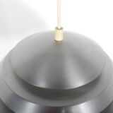 Vintage pendant light with brushed aluminum slats, 1970s