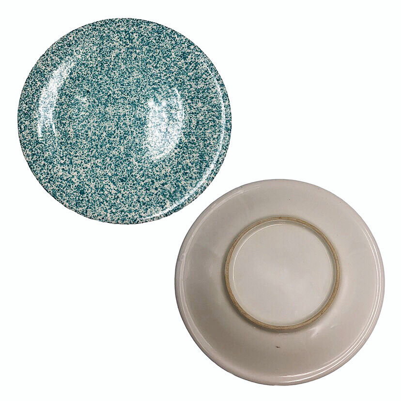 Lot of speckled turquoise plates