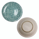 Lot of speckled turquoise plates