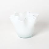 small handkerchief vase in white opaline