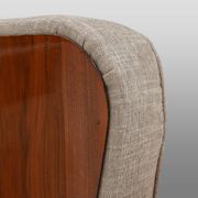 A set of 2 beautiful made Art Deco armchairs with grey upholstery, France, 1930