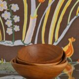 Handmade Akacia Wood Bowls, Set of 4