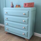 Vintage chest of drawers 4 drawers compass feet