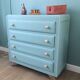 Commode vintage 4 tiroirs pieds compas
