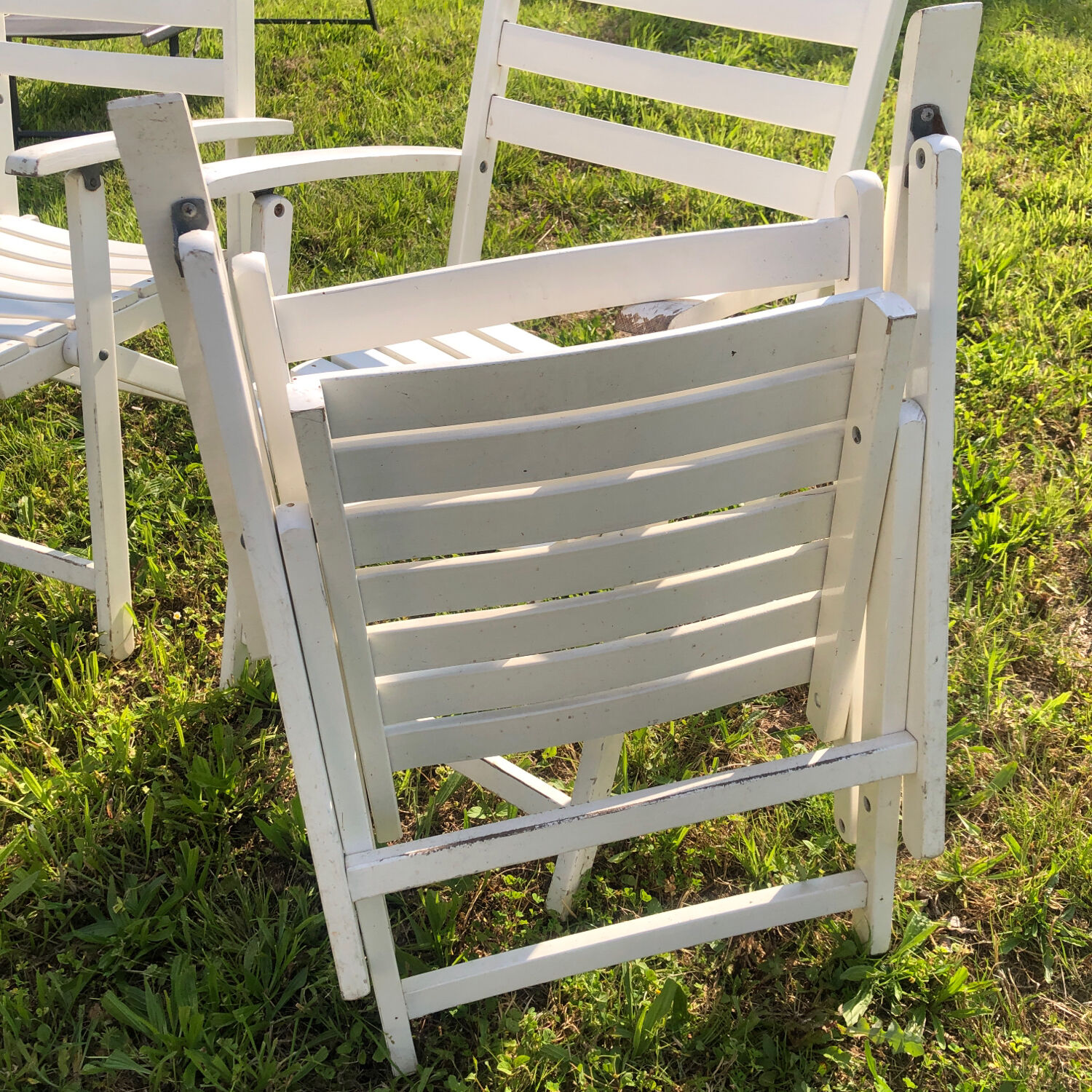 5 fauteuils de jardin 1970-1980