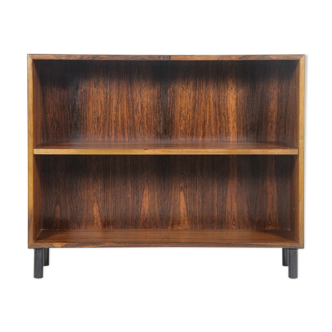 Rosewood bookcase with metal black legs, made in Denmark, 1960s