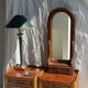 Vintage green and gold table lamp H60 D30