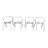 Suite of 4 garden armchairs