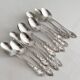 12 small silver-plated metal teaspoons "Cocoa" by Boulenger