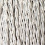 Pleated opaline portable lamp, 2 M fabric cable