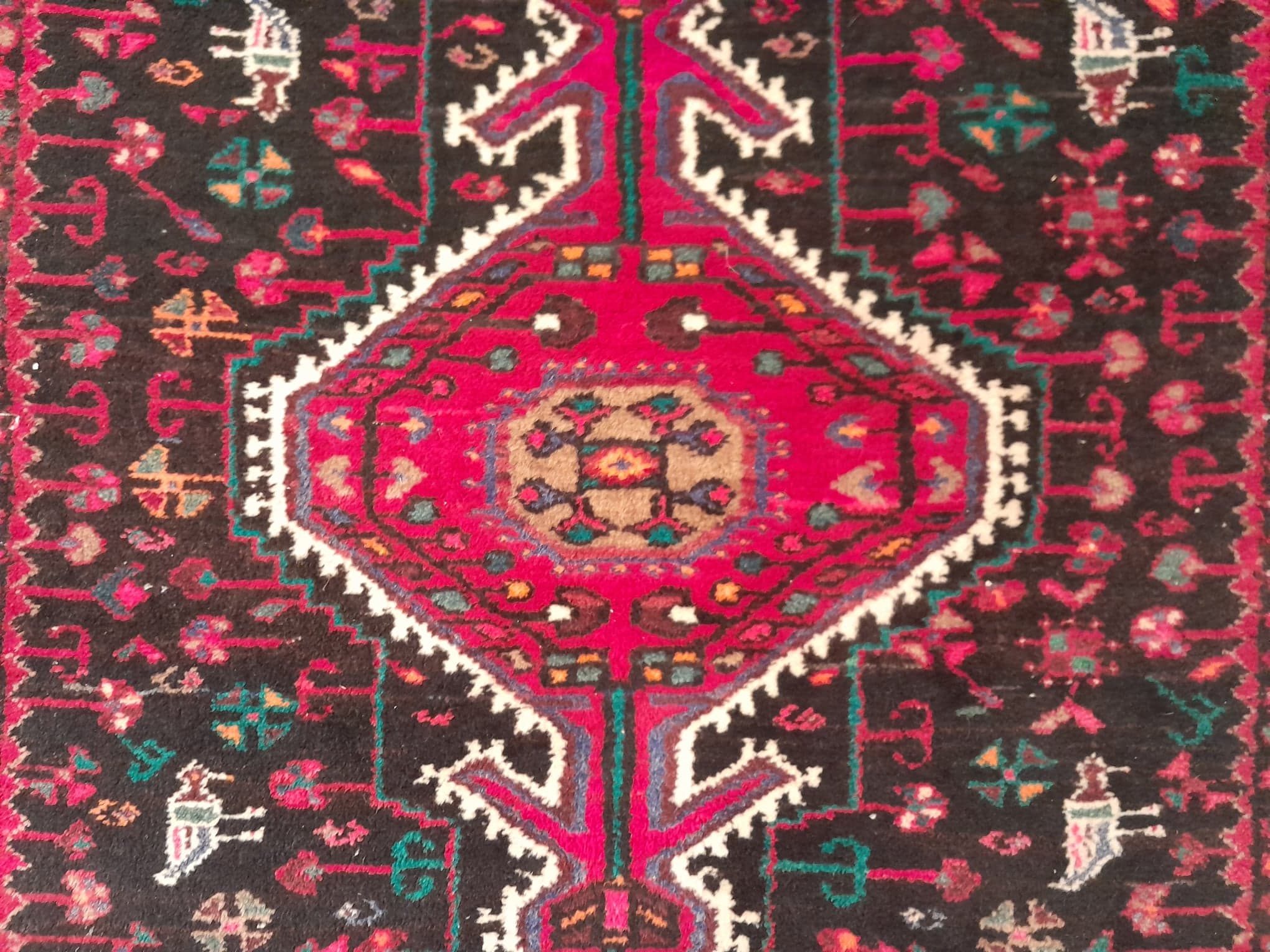 Handmade hamadan persian carpet 185x115cm