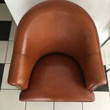 Leather club armchair