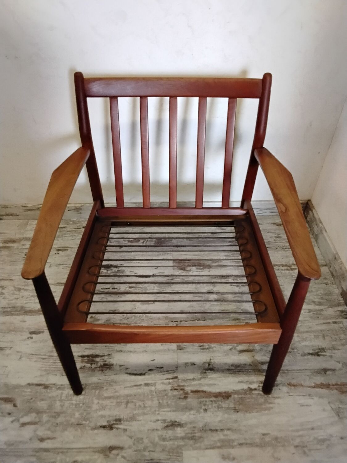 Vintage Scandinavian bench and armchairs for Glostrup 1960