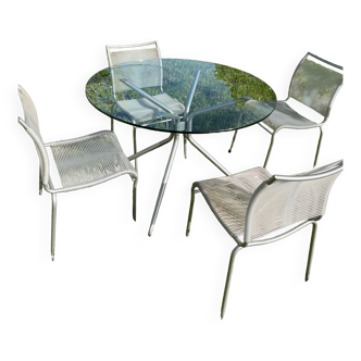 Round table Calligaris & 4 Spaghetti chairs