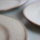 Set of 4 flat plates Tulowice in speckled stoneware