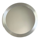 Round brushed aluminium mirror, 1970s