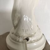 Glazed Ceramic Lamp Base for Women, signed