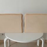 Vintage solid oak wall-mounted console shelf