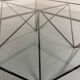 Vintage 1980s Italian architectural design metal coffee table.