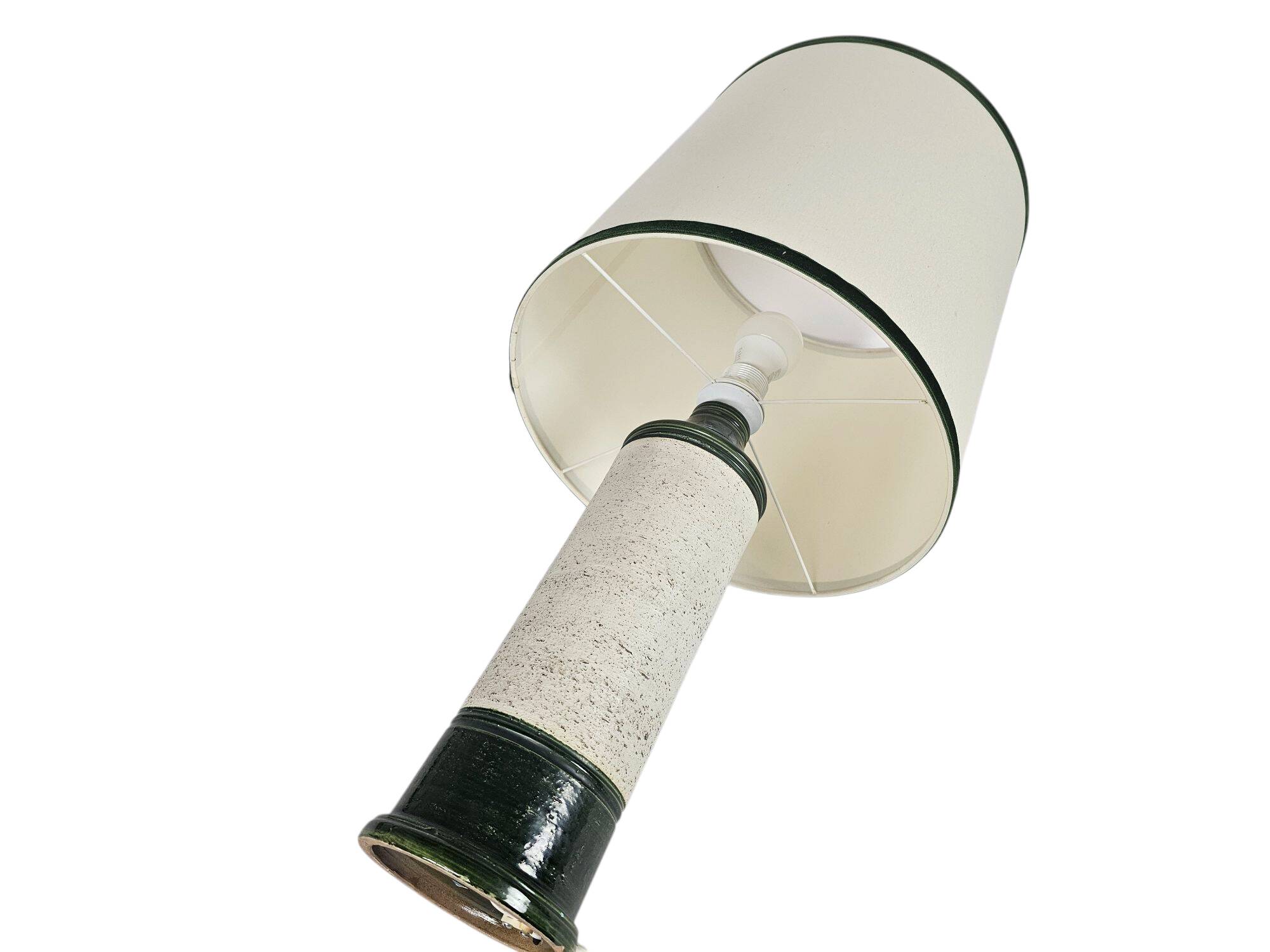 Bitossi voor Bergboms & Co - Aldo Londi - tafellamp - groen/wit - keramiek - 60's