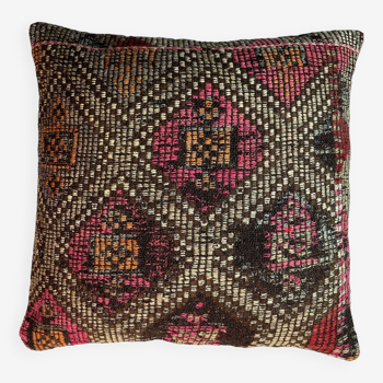 Housse de coussin kilim turque vintage, 55 x 55 cm