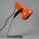 Vintage 1970s LYSKAER BELYSNING Orange Plastic Table Light.
