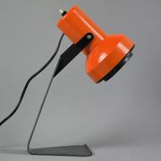 Vintage 1970s LYSKAER BELYSNING Orange Plastic Table Light.