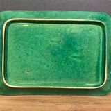 Plateau, plat en barbotine fin XIXe début XXe