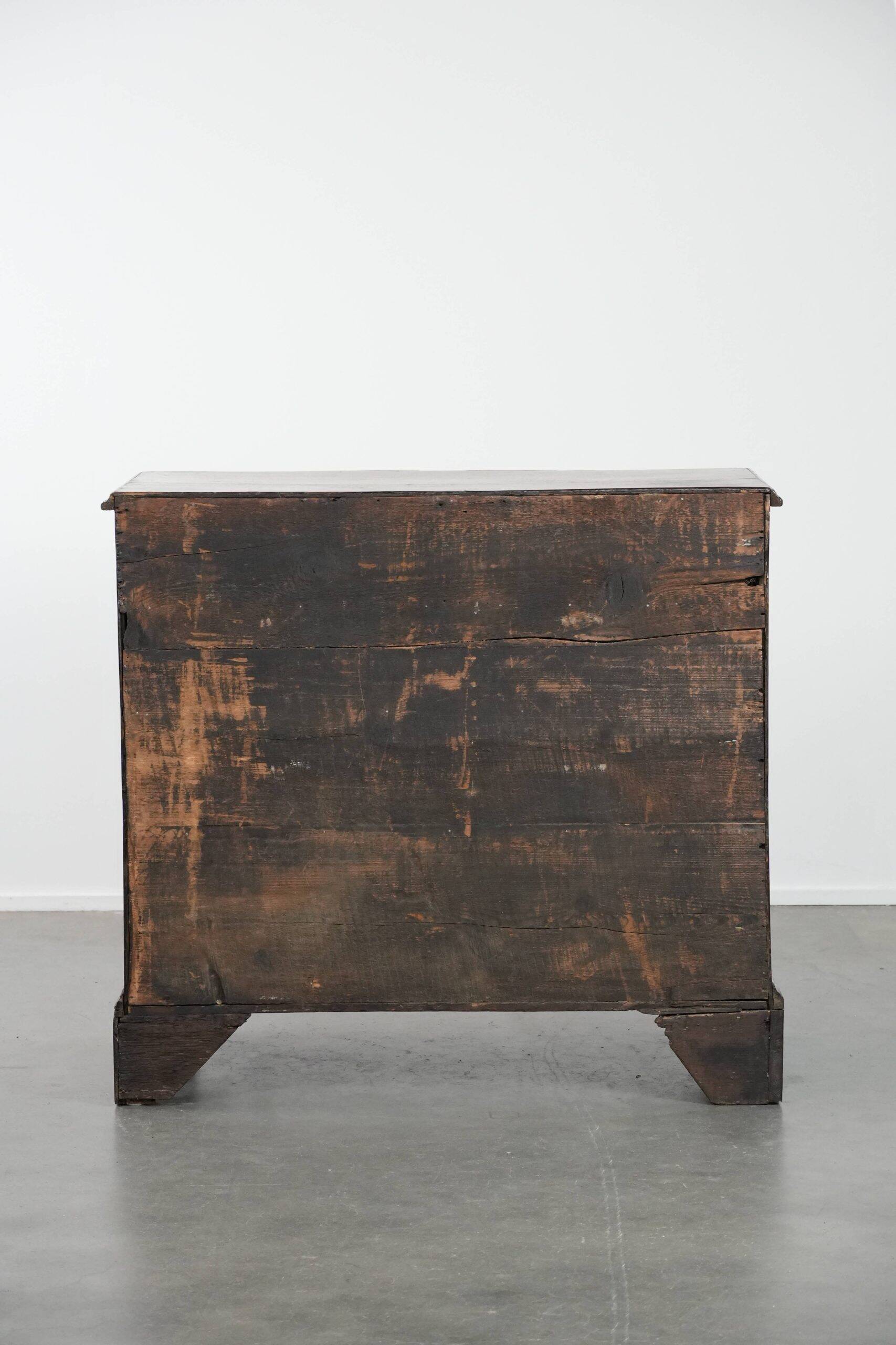 18th-century English antique oak commode