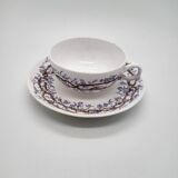Sarreguemines Porcelain Tea Cup and Saucer