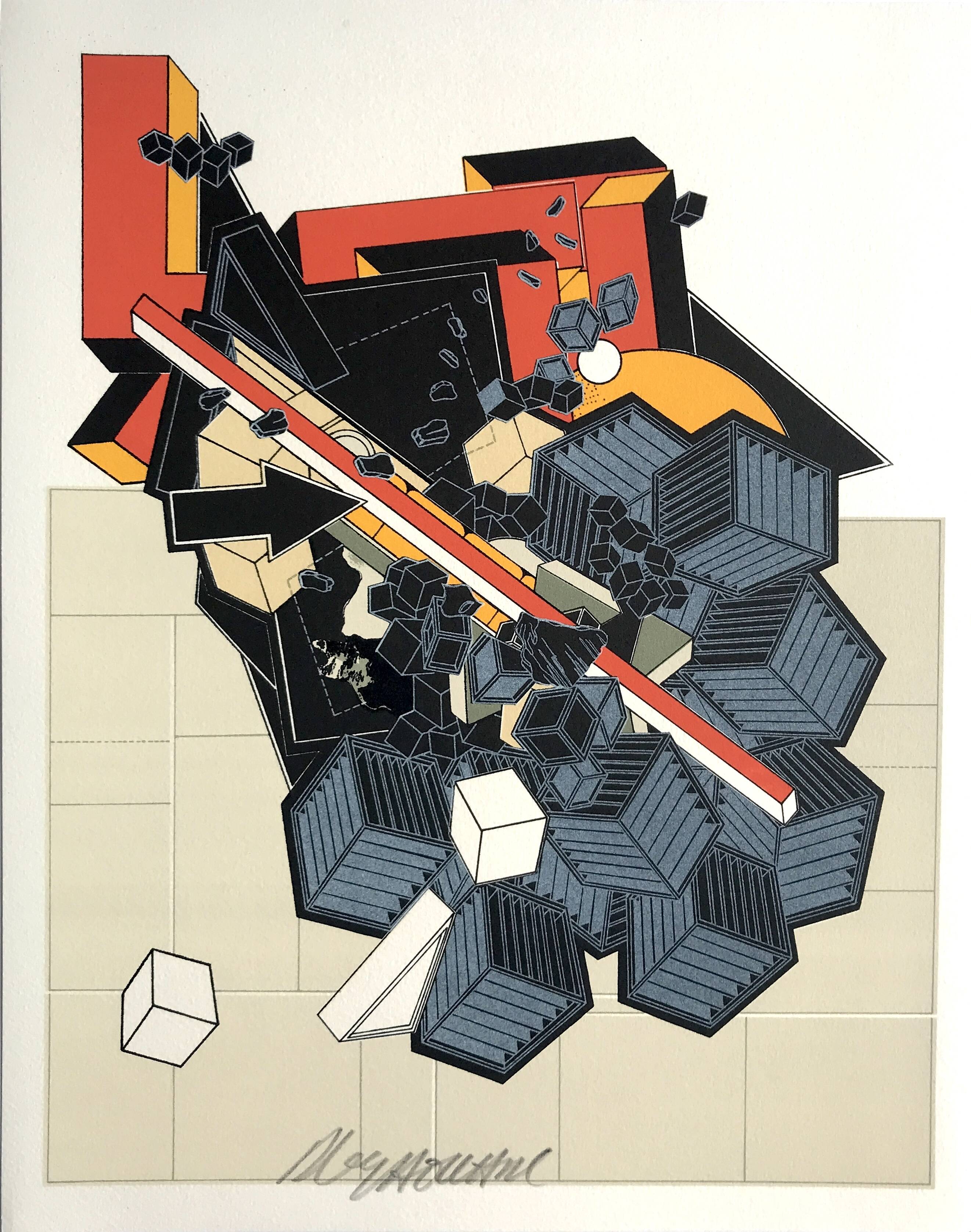 Alain le yaouanc, la terre, 1978. lithographie originale signée au crayon