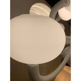 Contemporary pop white murano glass chandelier
