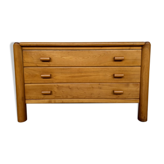🌟 Very beautiful vintage 70s chest of drawers – Solid elm – Regain style