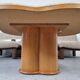 Table basse vintage "nuage" en travertin, années 80