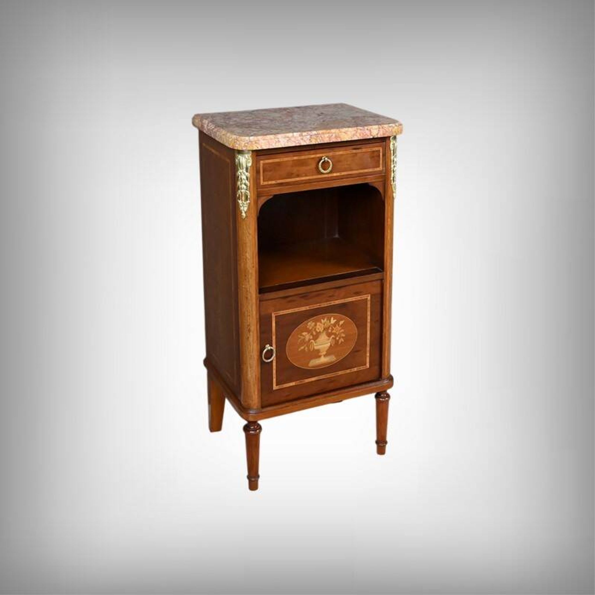 Small living room piece in marquetry, Louis XVI style – early 20th century