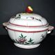 Antique hand-painted earthenware tureen from Vieux Strasbourg Sarreguemines