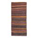 Vintage Turkish Striped Orange Purple Runner Rug 107x233