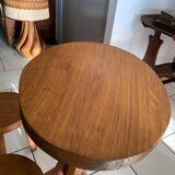 Lot of vintage wooden tripod stools