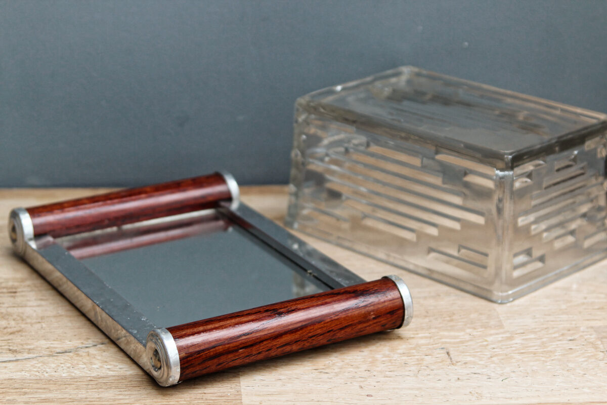 Butter maker and its art deco tray