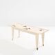 Maurice Jallot coffee table, painted oak with bird decorations, 1930.