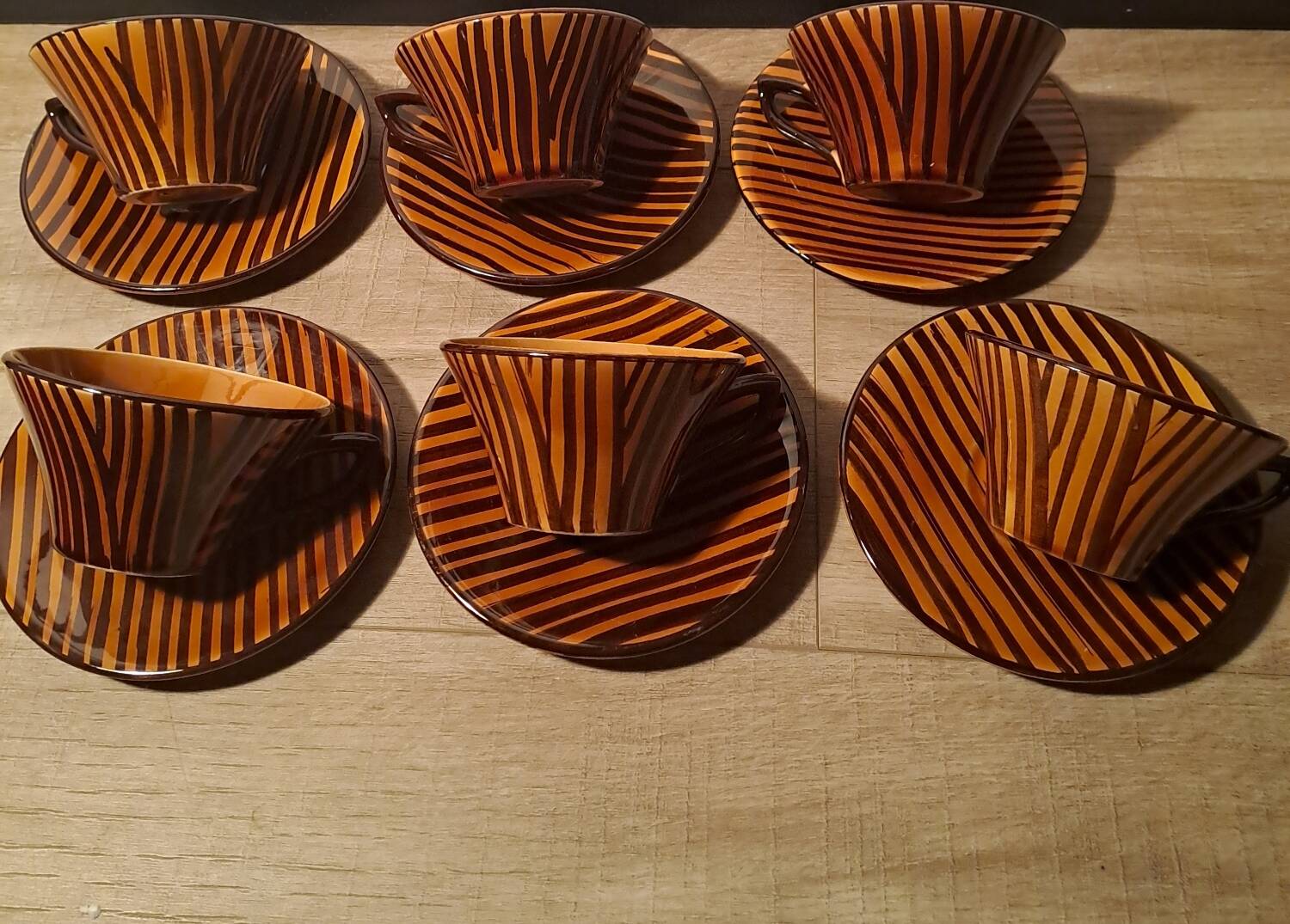 6 cups Sarreguemines, model Domino