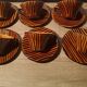 6 cups Sarreguemines, model Domino