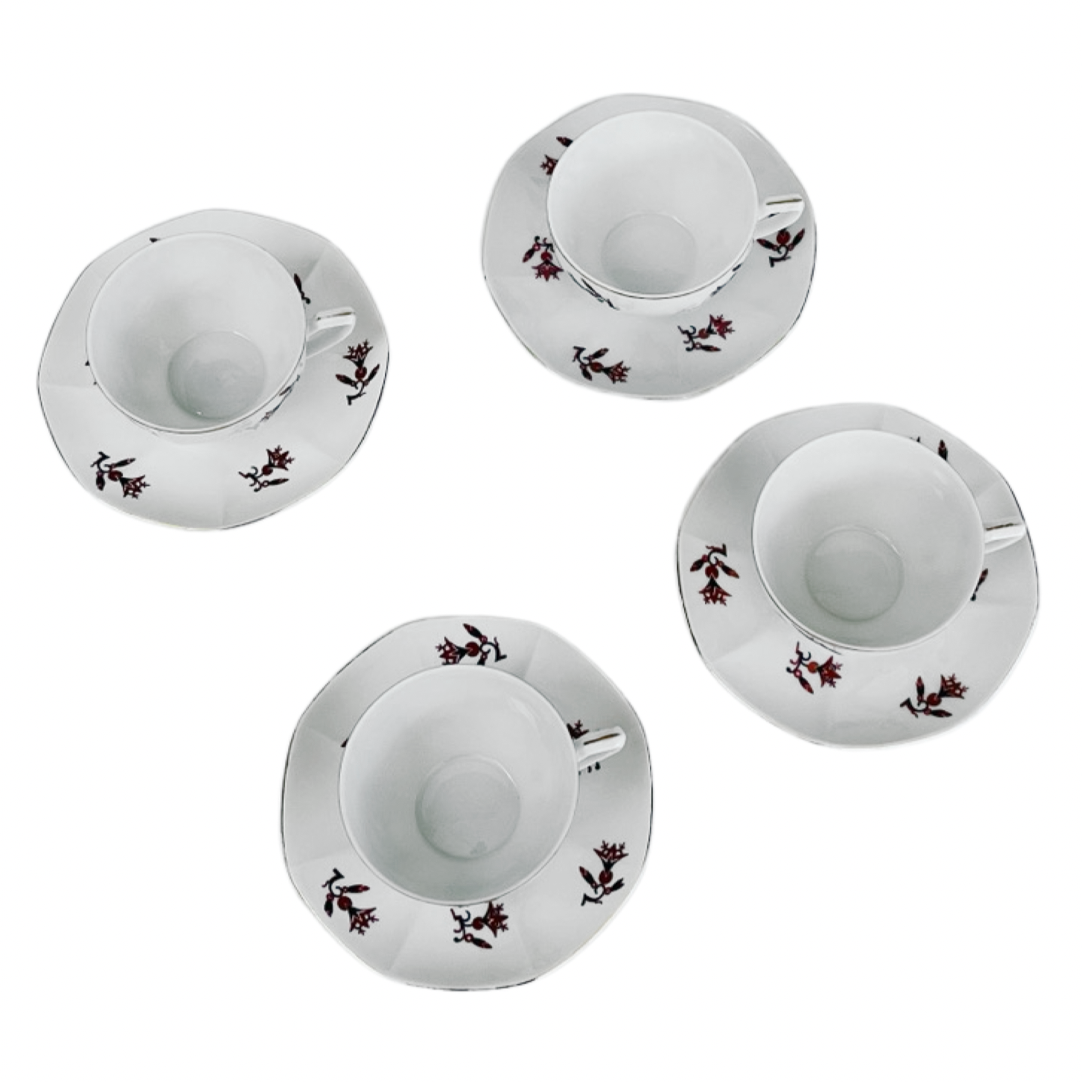 Art-Deco cup and saucer, Viktoria Czechoslovakia, 1920s