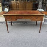 Flat mahogany desk in louis XVI style