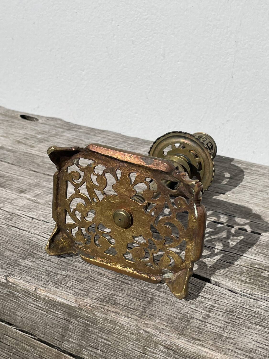 Bougeoir Victorien en bronze doré