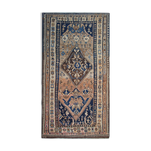 Tapis antique de coureur de kilim en laine 205x408cm