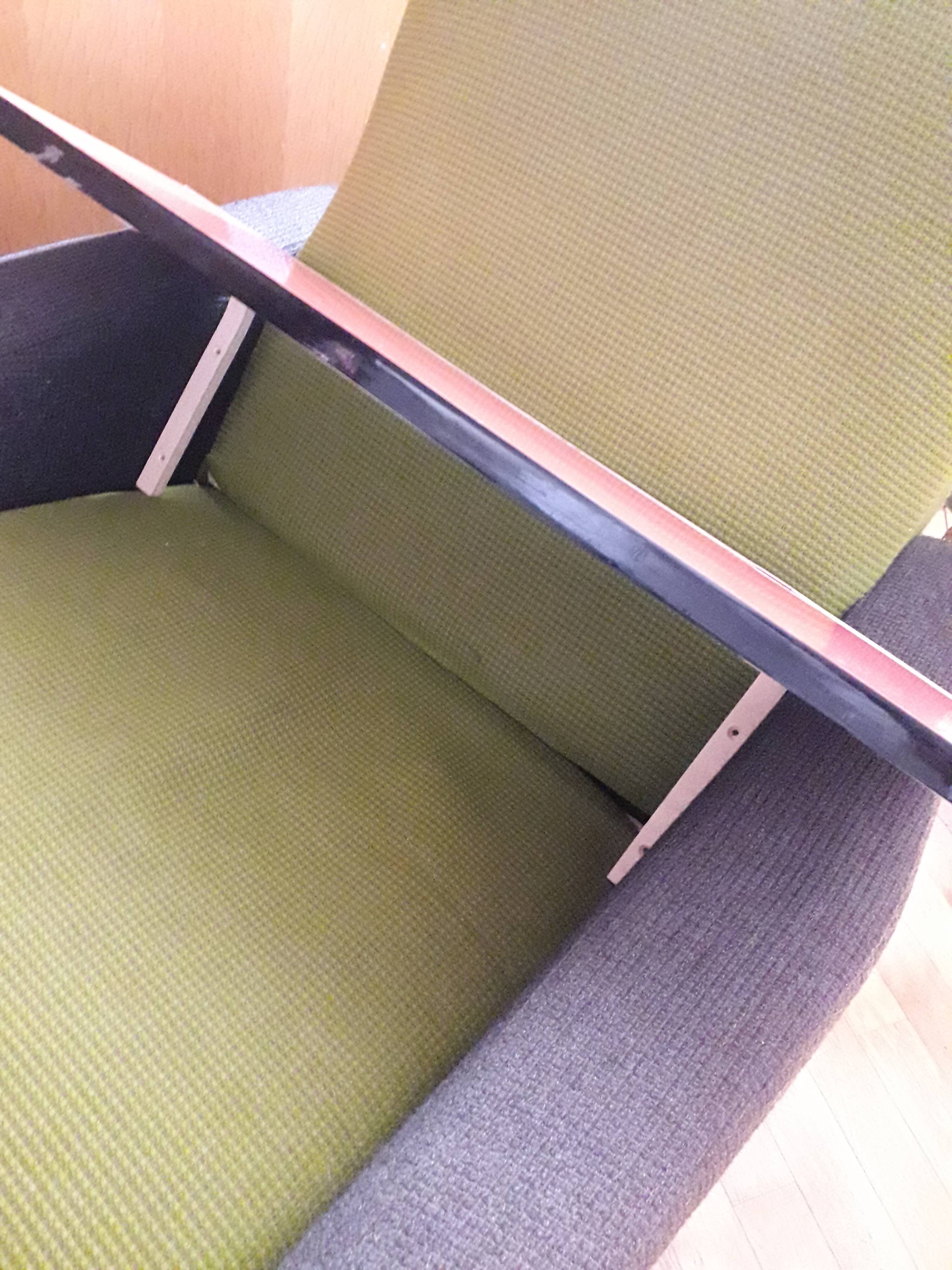 Vintage red formica shelf