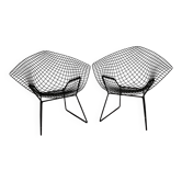 Paire de fauteuils Harry Bertoia