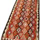 Turkish Handwoven Vintage Herki Kilim 86 cm x 274 cm