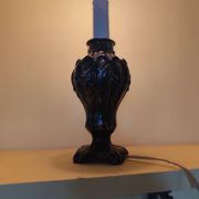 Art Nouveau pewter lamp base - faux candle
